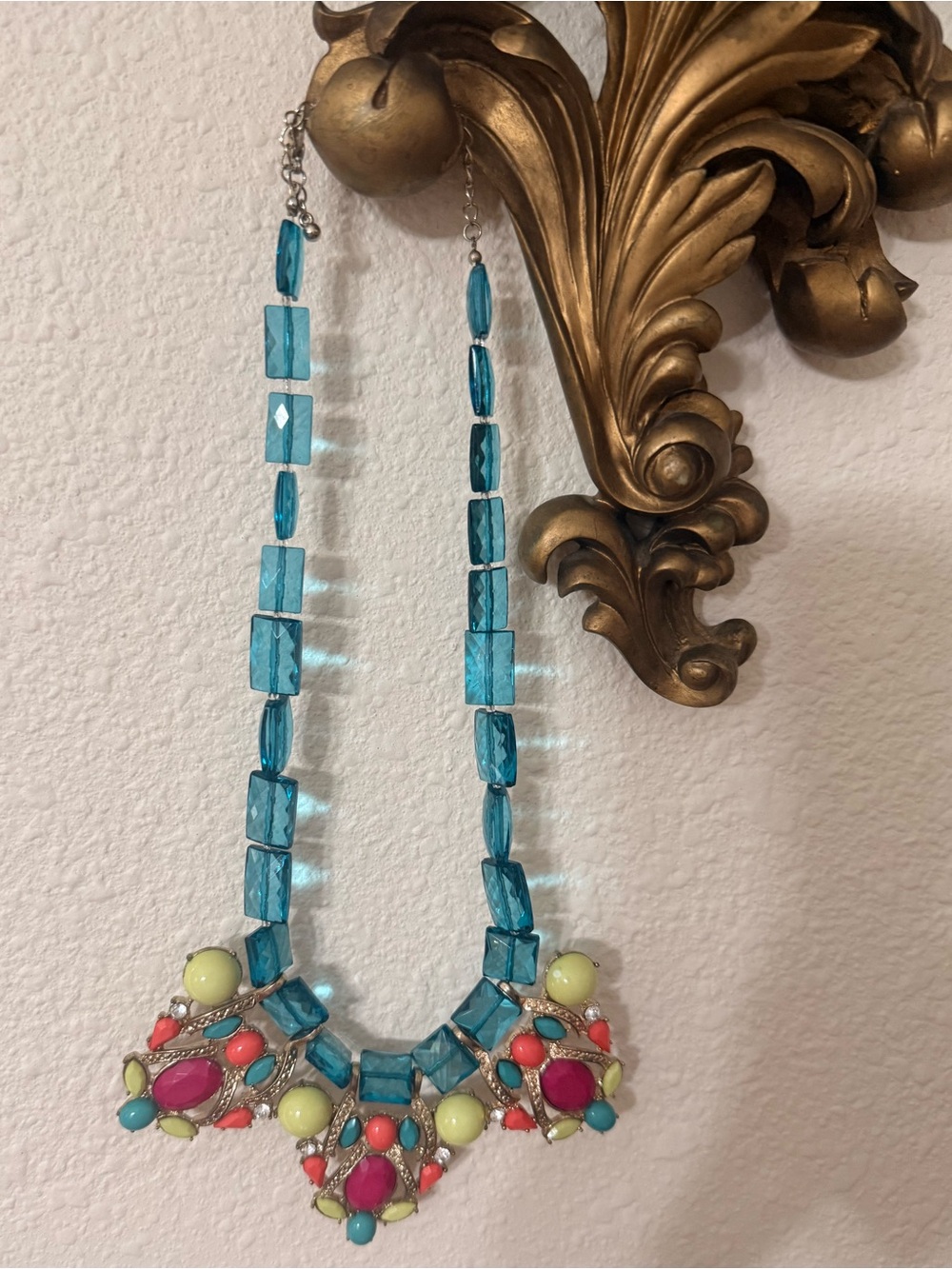 Vibrant Turquoise Multicolor Statement Necklace